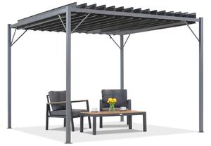 Pergola da terrazza antracite Tasos 3x3m Garden Point