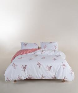 Set copripiumino e federa bianco/rosa in cotone renforcé per letto matrimoniale ed esteso 240x220 cm Breeze Floral – Mila Home Luxury