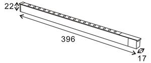 Modulo Faretti Led lineare da binario magnetico 16mm Hallway 18W nero 39cm Bianco caldo 3000K M LEDME