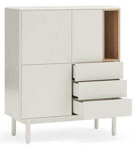 Cassettiera color crema 100x120x40 cm Corvo – Teulat