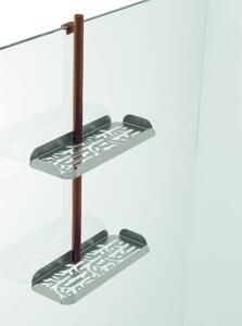 Mensola doccia bagno Linea LIGNO Dimensioni 25x11x h 60 cm stile minimale Finitura verniciato bronzo opaco Ispirata i rami di un albero