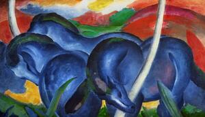 Marc, Franz - Stampa artistica Big blue horses, (40 x 22.5 cm)