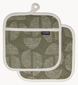 Set di 2 presine in cotone Splice Moss