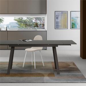 Tavolo Allungabile, Top in ceramica ceramica marmo bianco, DYLAND Dimensioni 80x140 Max 200 x h 76 cm, peso kg 65 Fino a 8 persone colore ceramica marmo grigio
