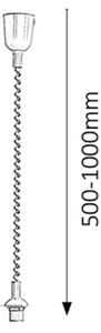 Rabalux 9923 - Lampadario base regolabile ROLLY PULL 1xE27/60W/230V