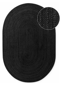 Tappeto nero in iuta reversibile/tessuto a mano 160x230 cm Braided – Hanse Home