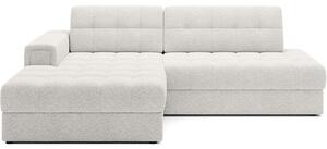 Divano angolare color crema allungabile (con penisola a sinistra/con chaise lounge) con rivestimento in bouclé Blezalt – ELTAP