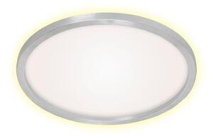 Plafoniera LED, retroilluminata, argento, rotonda, P 42,5 cm