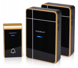 Aigostar - SET 2x Campanello wireless 3xAA IP44 nero
