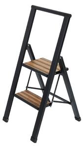 Scala pieghevole antiscivolo in alluminio nero Stepladder II. - Wenko