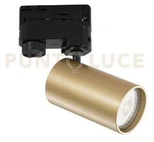 Faro binario squib in alluminio oro 1xgu10 17,2x5,6x10,8cm i-squib-oro