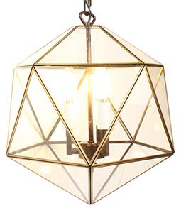 Lampada a sospensione Clayre & Eef 40x40x175cm Metallo trasparente