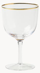 Set di 6 bicchieri da vino in vetro soffiato Deco