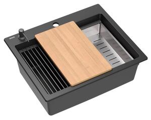 Lavello in granito KURT 110 WORKSTATION Black