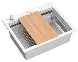 Lavello in granito KURT 110 WORKSTATION White