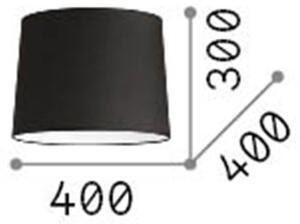 Paralume Cono Set Tessuto Nero D40