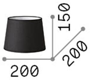 Paralume Cono Set Tessuto Nero D20