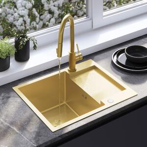 Lavello in acciaio Paul BRUSH GOLD