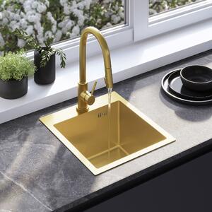 Lavello in acciaio Leo 40 BRUSH GOLD