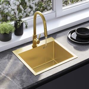 Lavello in acciaio Leo 50 BRUSH GOLD