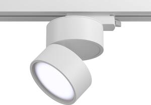 Faretto Per Binario Tondo Orientabile Onda In Metallo 12W Bianco 1 Luce Naturale