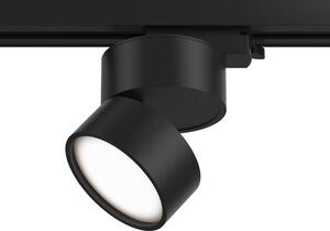 Faretto Per Binario Tondo Orientabile Onda In Metallo 12W Nero 1 Luce Calda