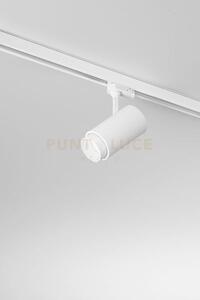 Faretto in alluminio bianco binario trifase snodo led 20w 4000k cri