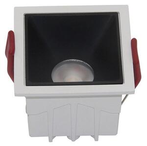 Faretto Incasso Moderno Alfa Led Alluminio Bianco Diffusore Nero Dimm