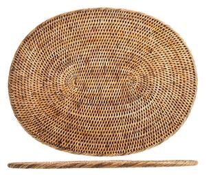 Tovaglietta in rattan naturale ovale cm 40x30