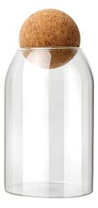 Barattolo in vetro borosilicato trasparente con tappo in sughero cc 800