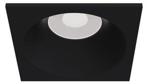 Faretto Da Incasso Moderno Zoom Quadrato Alluminio Nero 1 Luce