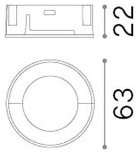 Riflettore Tondo A Incasso Contemporaneo Bento Metallo Nero