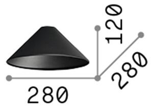 Paralume Modulare Cono Moderno Mix Up Metallo Nero Small