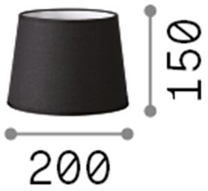 Paralume Cono Set Tessuto Tortora D20