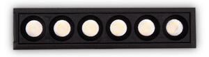 Faretto Ad Incasso Contemporaneo Lika Alluminio Nero Led 10W 3000K Ip20