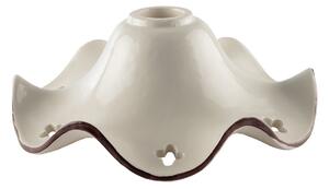 Diffusore In Ceramica Decorata A Mano Bianco E Marrone