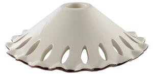 Diffusore In Ceramica Decorata A Mano Bianco E Marrone Diametro 30 Cm