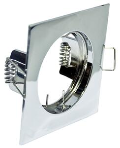 Faretto Incasso Run Quadrato Alluminio Cromo 1 Luce Gu10