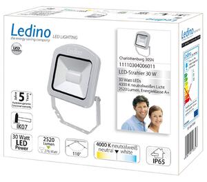 Ledino Spot LED esterni Charlottenburg argento 30W 4.000K