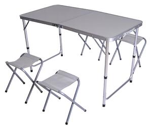 Set da pranzo per 4 persone in alluminio grigio chiaro - Rojaplast