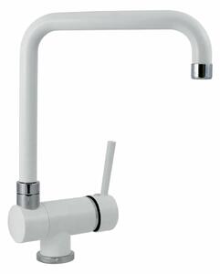 Plados Miscelatore Cucina Sottofinestra Rubinetto Monocomando finitura Ultragranit colore Bianco UG98 - Novomix