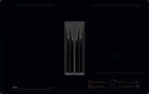 Aeg Piano Cottura a Induzione con Cappa Integrata Filtrante 4 Fuochi Larghezza 80 cm in Vetroceramica colore Nero - NCH84C23CB