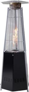 Kasart Stufa a Gas per Bombola GPL da Esterno Infrarossi Piramide Esagonale Potenza 12.5 kW colore Nero - FH600/HEXB