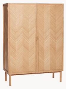 Armadio in legno di quercia con motivo spina di pesce Herringbone