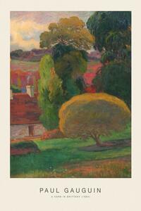 Riproduzione A Farm in Brittany Special Edition - Paul Gauguin