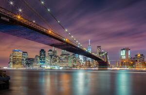 Fotografia Brooklyn Bridge at Night, Michael Zheng