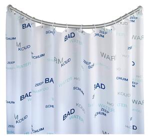 Consolle di colore argento con forma curva per tenda da doccia - Wenko
