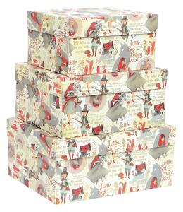 Scatole regalo in set da 3 Little Red Riding Hood - Kartos