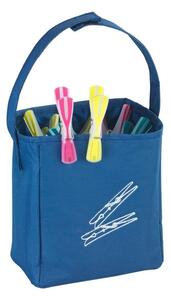 Cestino blu per appendere le mollette Peg - Wenko