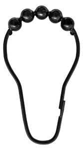 Ganci neri per tenda da doccia in set da 10 pezzi Aqua - Mette Ditmer Denmark